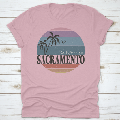 Sacramento California Badge. Design Fashion Apparel On Light