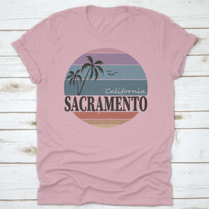 Sacramento California Badge. Design Fashion Apparel On Light