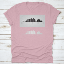 Load image into Gallery viewer, Miami Usa Skyline And Landmarks Silhouette, Black And White Design,
