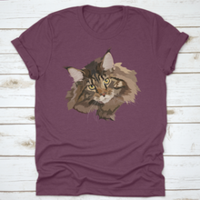 Load image into Gallery viewer, A Portrait Of A Beautiful Brown Maine Coon Cat The Official State Cat
