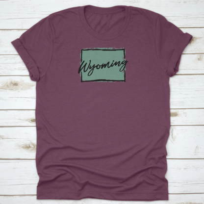 Hand Drawn Wyoming State Design Travel Made In Product Design Old