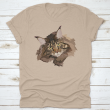 Load image into Gallery viewer, A Portrait Of A Beautiful Brown Maine Coon Cat The Official State Cat
