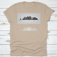 Load image into Gallery viewer, Miami Usa Skyline And Landmarks Silhouette, Black And White Design,
