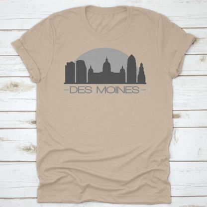 Des Moines Skyline Silhouette Skyline Stamp Vector City Design