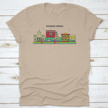 Load image into Gallery viewer, Flat Design Line Panorama Of Savannah, Georgia City Skyline,
