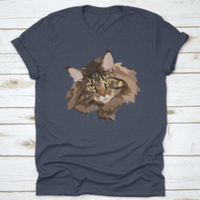 Load image into Gallery viewer, A Portrait Of A Beautiful Brown Maine Coon Cat The Official State Cat
