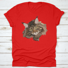 Load image into Gallery viewer, A Portrait Of A Beautiful Brown Maine Coon Cat The Official State Cat
