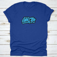 Load image into Gallery viewer, Alaska Hand Drawn Modern Brush Lettering Shirt
