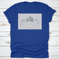 Linear Detroit City Silhouette With Typographic T Shirt Design