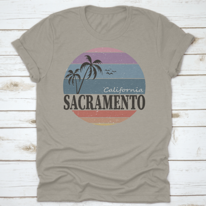 Sacramento California Badge. Design Fashion Apparel On Light