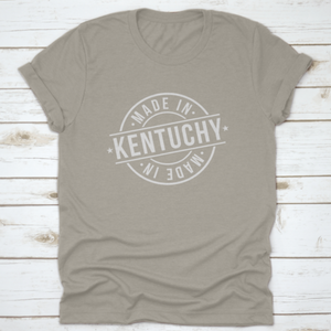 Made In Kentucky In White Postmark Stamp Travel Round Logo Icon Symbol