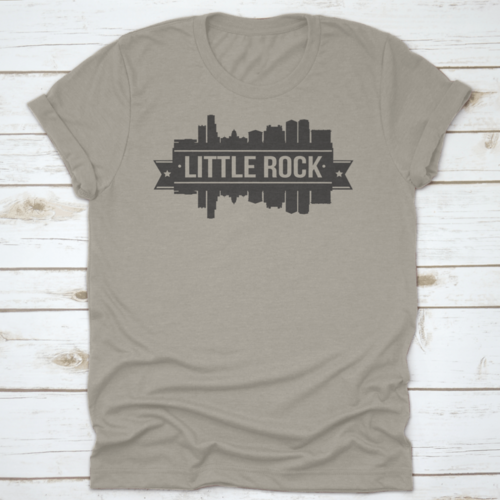 Little Rock Arkansas, Skyline Silhouette Design City Vector Art Trendy