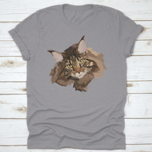 Load image into Gallery viewer, A Portrait Of A Beautiful Brown Maine Coon Cat The Official State Cat
