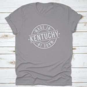 Made In Kentucky In White Postmark Stamp Travel Round Logo Icon Symbol