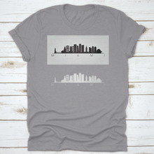 Load image into Gallery viewer, Miami Usa Skyline And Landmarks Silhouette, Black And White Design,
