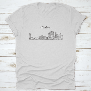 Batumi Skyline, Georgia, Hand Drawn Vector Illustration, Sketch