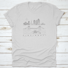 Load image into Gallery viewer, Hand-Drawn Minimal Sketch Of Cincinnati Skyline Vector Illustration
