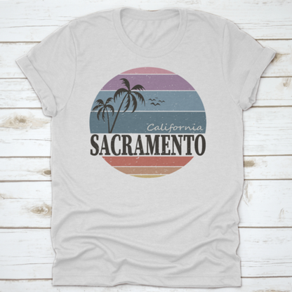 Sacramento California Badge. Design Fashion Apparel On Light