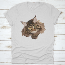 Load image into Gallery viewer, A Portrait Of A Beautiful Brown Maine Coon Cat The Official State Cat
