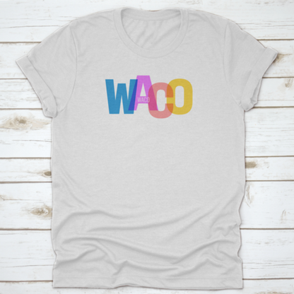 Waco The Name Of The City On A White Background World Landscape