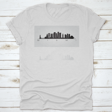 Load image into Gallery viewer, Miami Usa Skyline And Landmarks Silhouette, Black And White Design,
