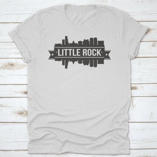 Little Rock Arkansas, Skyline Silhouette Design City Vector Art Trendy