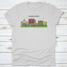 Load image into Gallery viewer, Flat Design Line Panorama Of Savannah, Georgia City Skyline,
