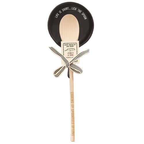 Giftable Spoon Rest and Wooden Spoon Set