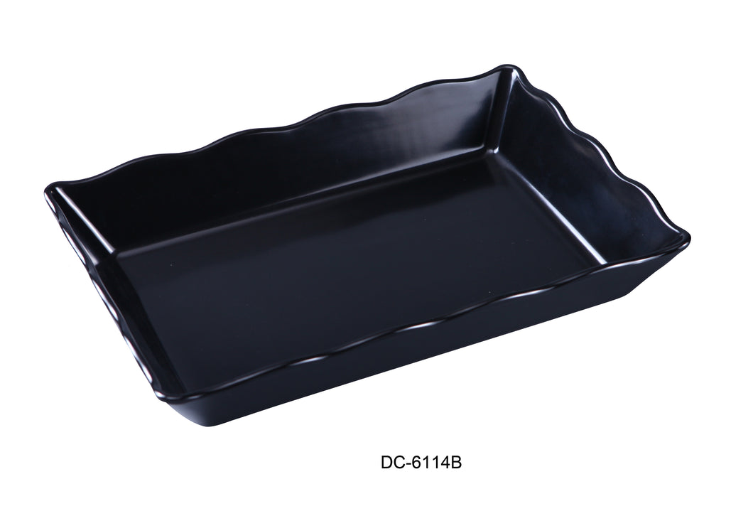 Yanco DC-6114B Deli Collection Scallop Edged Display Tray