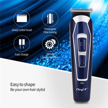 Load image into Gallery viewer, Barber Hair Trimmer for Men Rechargeable Low Noise Shaving Hair Razor
