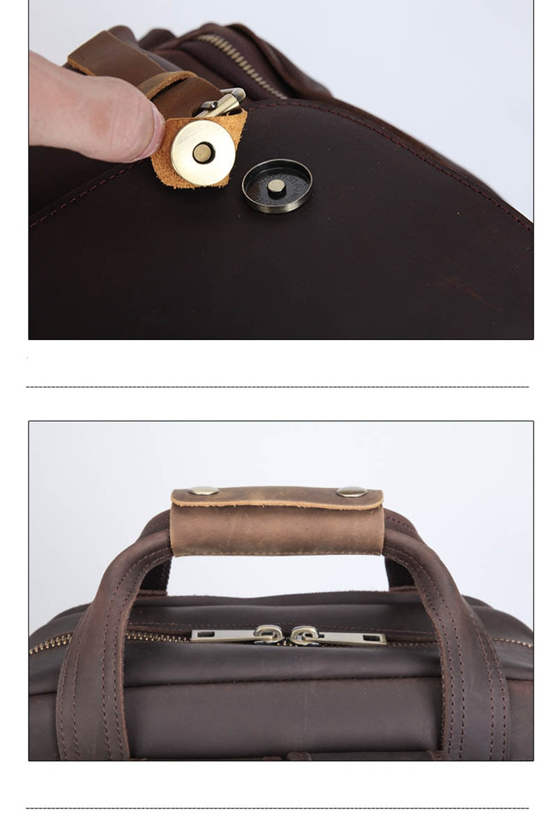 The Gaetano | Large Leather Backpack Camera Bag with Tripod Holder | Bags & Wallets