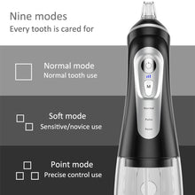 Load image into Gallery viewer, 360° Rotation Nozzles Water Flosser Irrigator Dental Water Jet 9 Modes | Pharmacy
