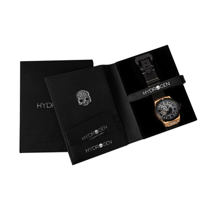 Vento Black Rose Gold Leather