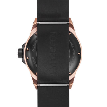 Vento Black Rose Gold Leather