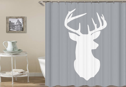 Deer Head Shape Shower Curtain