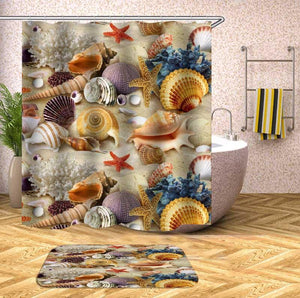 Colorful Seashells Shower Curtain