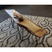 Load image into Gallery viewer, Live Edge Coffee Table with Hairpin Legs
