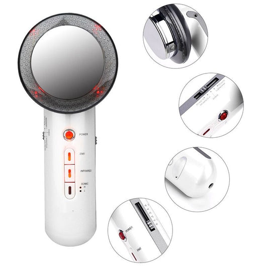 3 In 1 Ultrasonic Far Infrared EMS Facial Body Slimming Massager Skin | Pharmacy