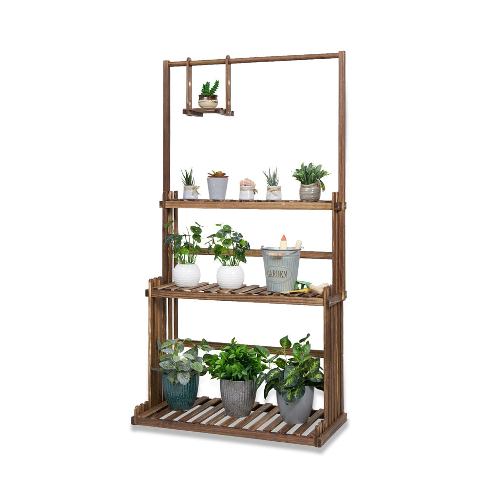 3 Tier Wooden Plant Home Decor Stand