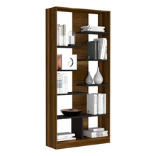 Load image into Gallery viewer, Bookcase Hennessy, Multiple Shelves, Walnut / Black Wengue Finish
