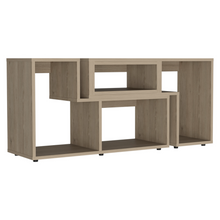 Load image into Gallery viewer, Extendable TV Stand Houston, Multiple Shelves, Light Pine Finish
