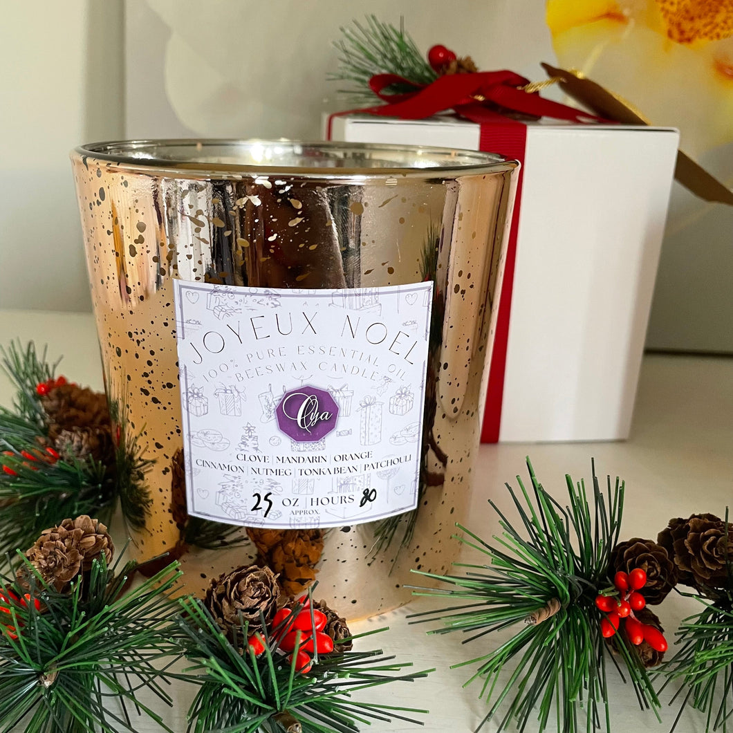 Christmas Candle | Joyeux Noel | 25oz Large Luxe Classic Vessel