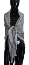 Load image into Gallery viewer, Costume National Gray Print Shawl Foulard Fringes Scarf
