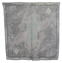 Load image into Gallery viewer, Costume National Gray Print Shawl Foulard Fringes Scarf
