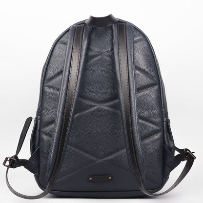 Weaved Journey Leather Backpack - Navy | Journey Collection