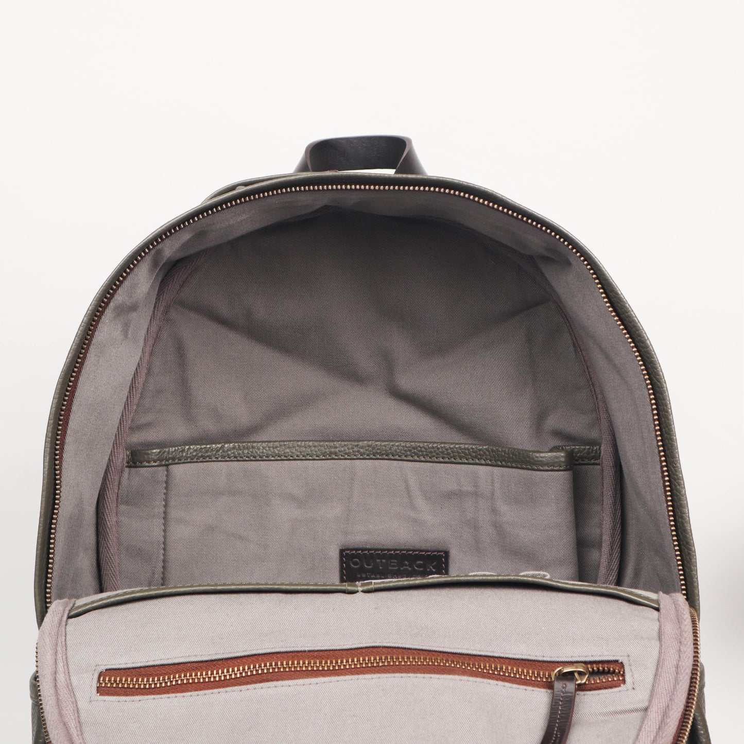 Weaved Journey Leather Backpack - Olive | Journey Collection