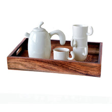 Load image into Gallery viewer, Elegant Wooden Hand Crafted Fruit Serving Tray for Dining Table
