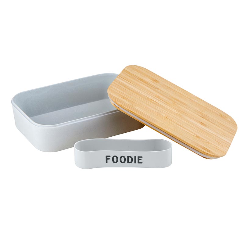 Pack of 3 Foodie Bamboo Lunch Box in Pastel Blue | Eco-Friendly and