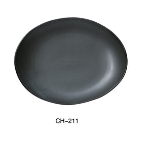 Yanco CH-211 Champs 11" X 9" X 1 1/4" OVAL PLATE