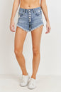 JUST USA BUTTON DOWN FRAYED HEM SHORT